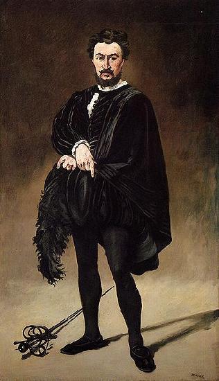 Edouard Manet Philibert Rouviere as Hamlet Germany oil painting art